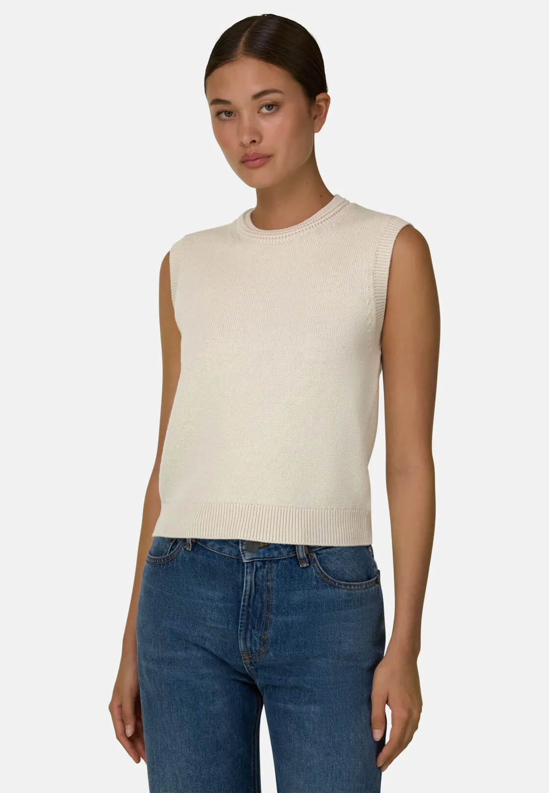 Boggi, Vest Lana Cashmere, Donna, Sabbia, Taglia: M - immagine 1