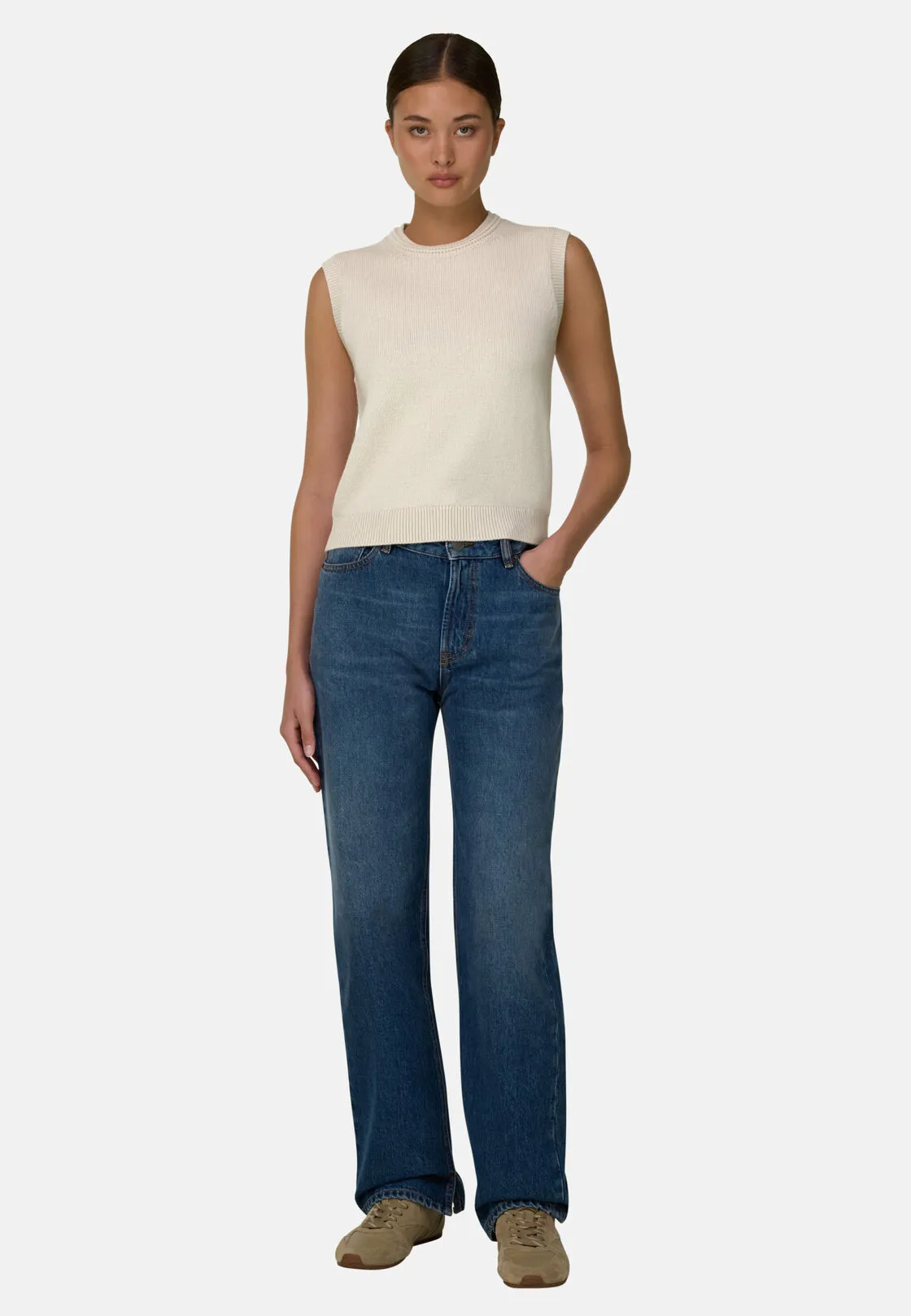 Boggi, Vest Lana Cashmere, Donna, Sabbia, Taglia: M - immagine 2