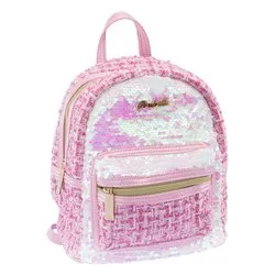 Zainetto gioco e tempo libero Tweed backpack GIRABRILLA (21,5x15,4x25,5cm) Rosa 19146 - immagine 1