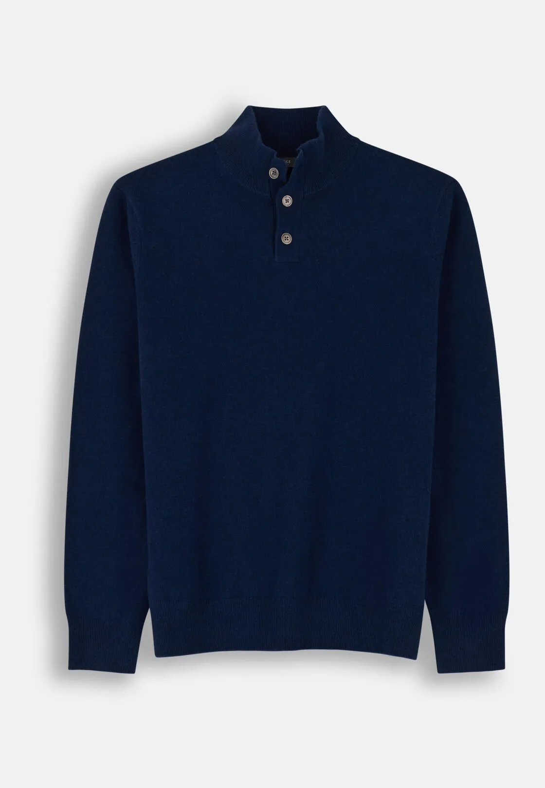 Boggi, Maglia Lupetto Bottoni In Lana Cashmere, Uomo, Navy, Taglia: M - immagine 5