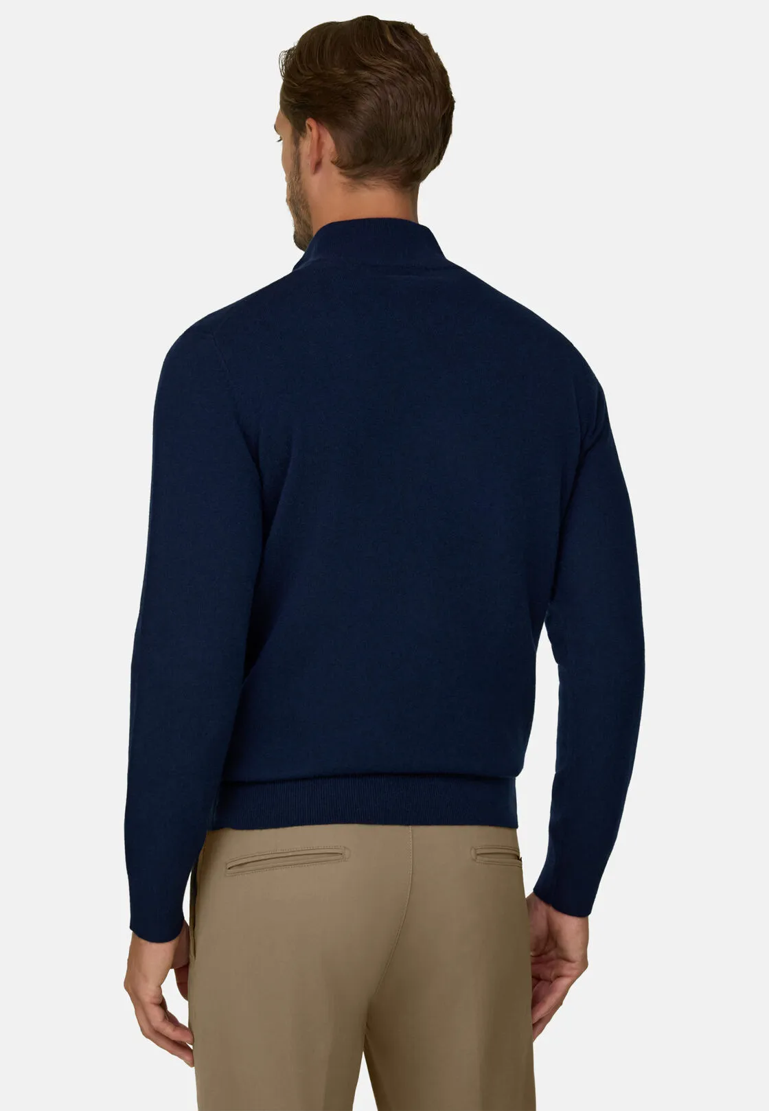 Boggi, Maglia Lupetto Bottoni In Lana Cashmere, Uomo, Navy, Taglia: XXXL - immagine 4