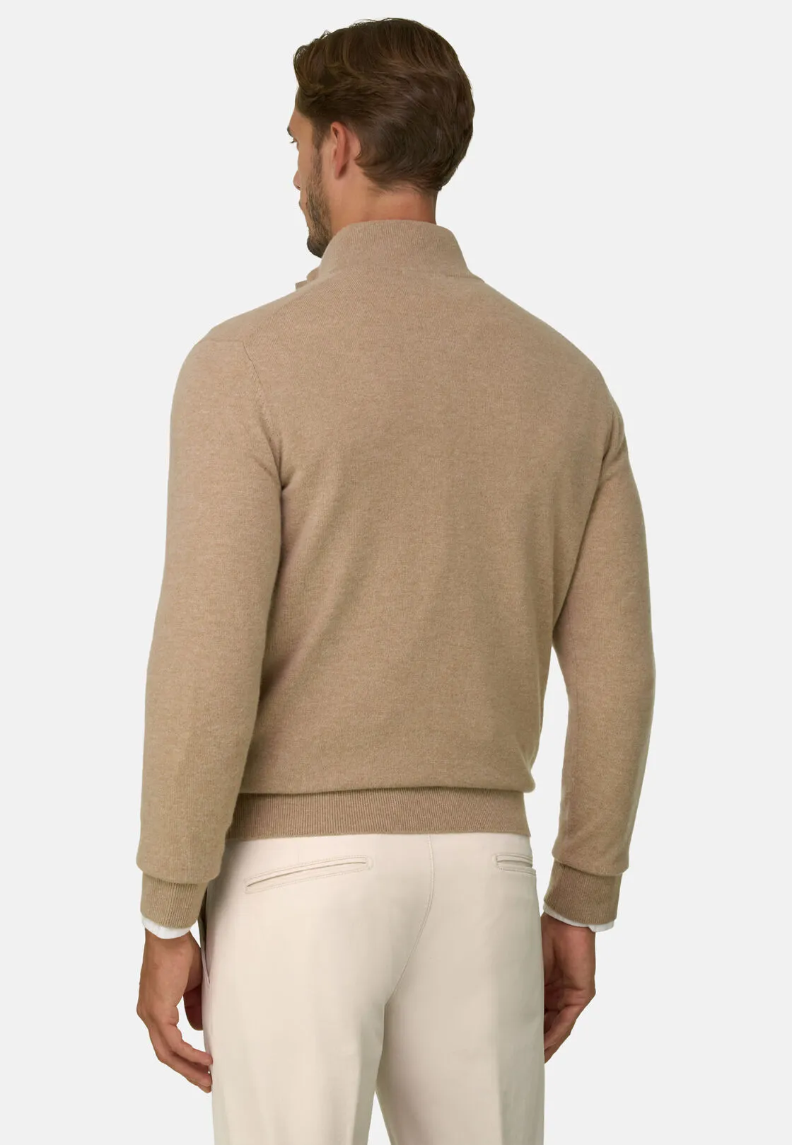 Boggi, Maglia Lupetto Bottoni In Lana Cashmere, Uomo, Beige, Taglia: XXXL - immagine 4