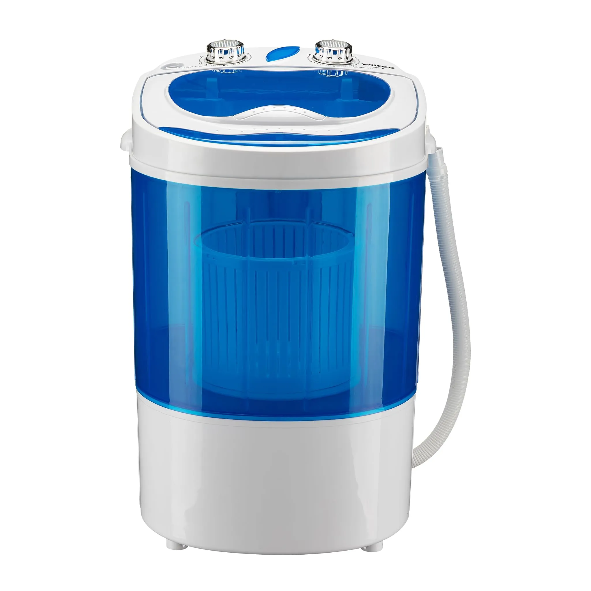 Wiltec Lavatrice da campeggio fino a 3,0 kg 150 W, mini lavatrice portatile 33 x 35 x 52,5 cm per lavaggio e centrifuga, ideale in viaggio, con timer - immagine 1