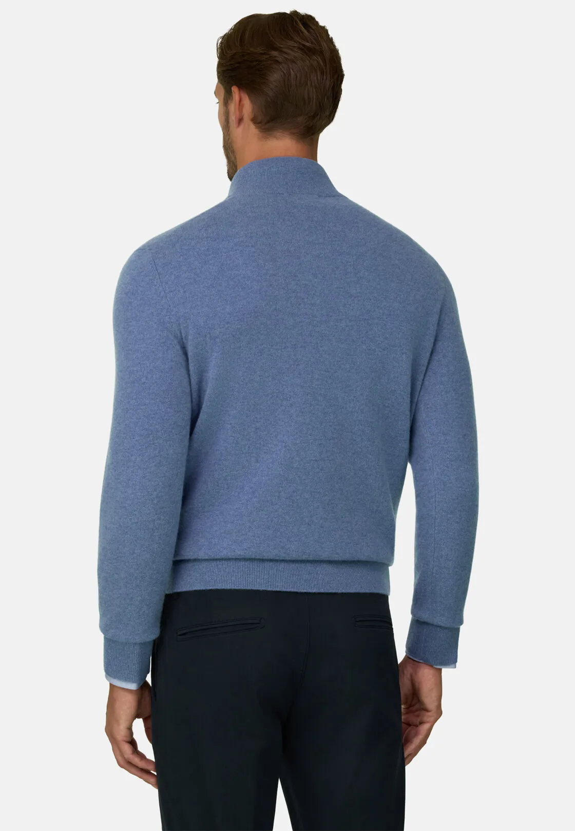 Boggi, Maglia Lupetto Bottoni In Lana Cashmere, Uomo, Indaco, Taglia: XXL - immagine 4