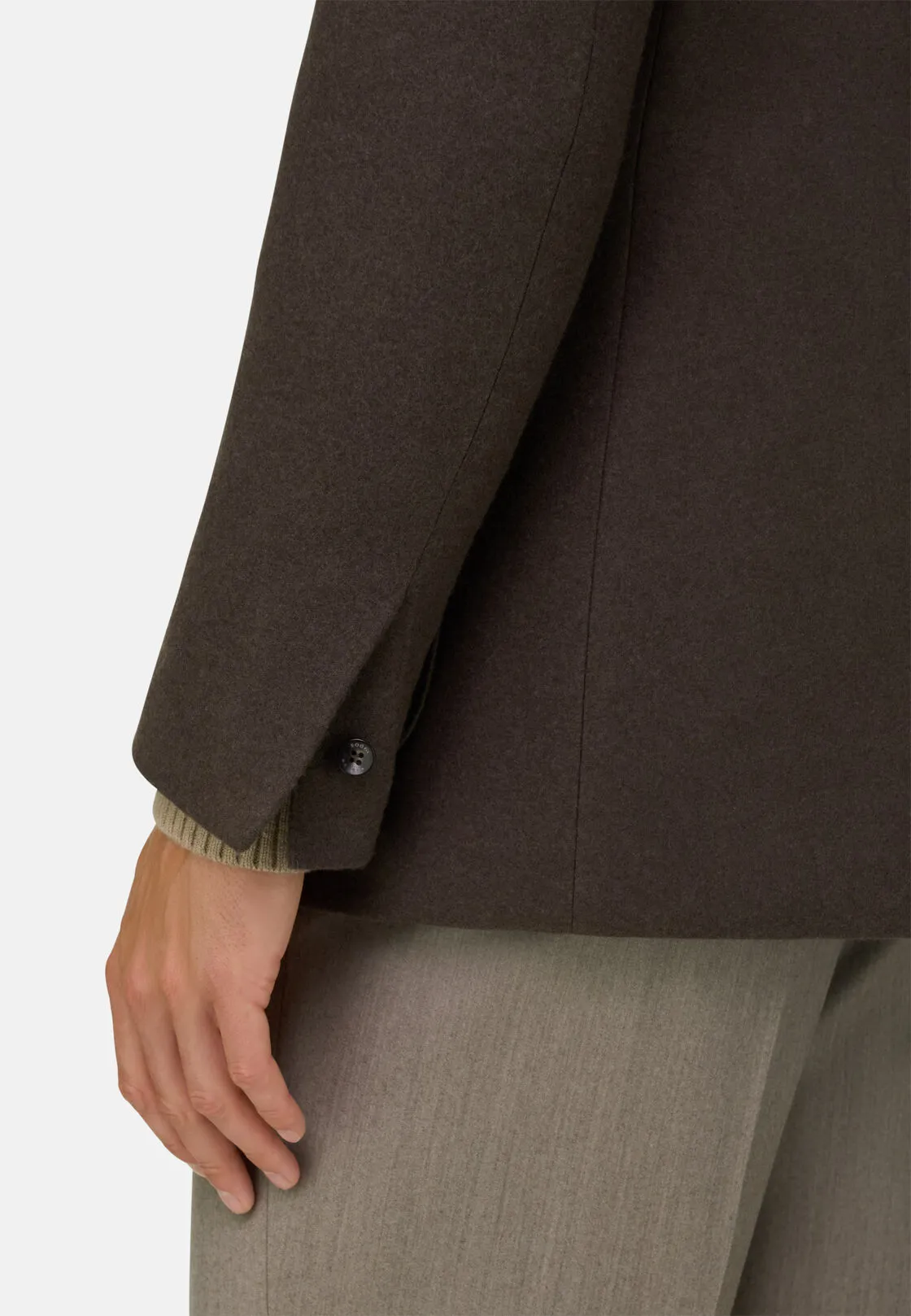 Boggi, Giacca Collo Guru Imbottia In Lana Cashmere, Uomo, Marrone, Taglia: 54 - immagine 5