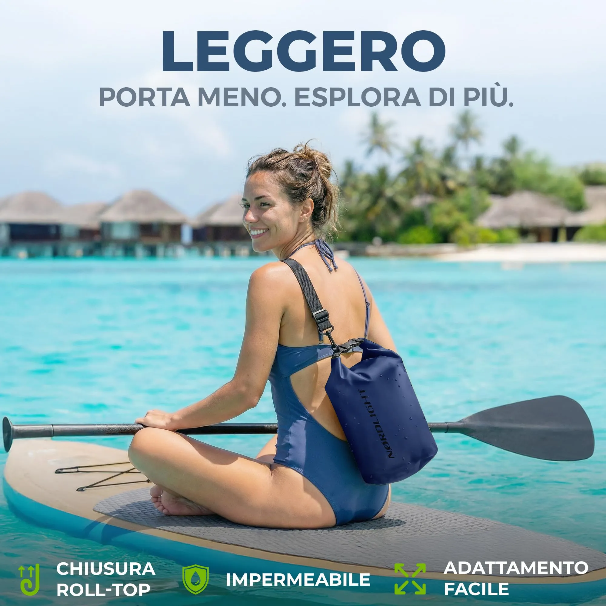 Nordlight Dry Bag Sacca Impermeabile Borsa Stagna Zaino Mare - immagine 4