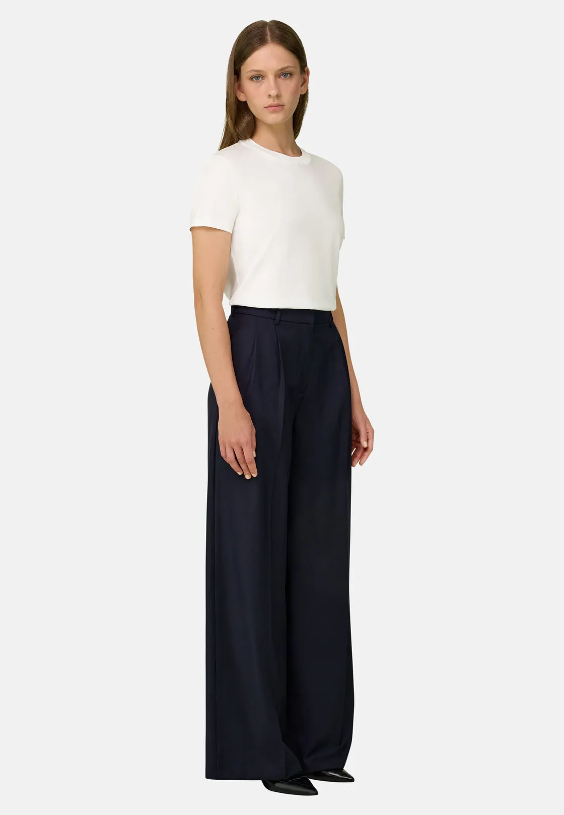 Boggi, T-shirt In Cotone Seta, Donna, Bianco, Taglia: XS - immagine 2