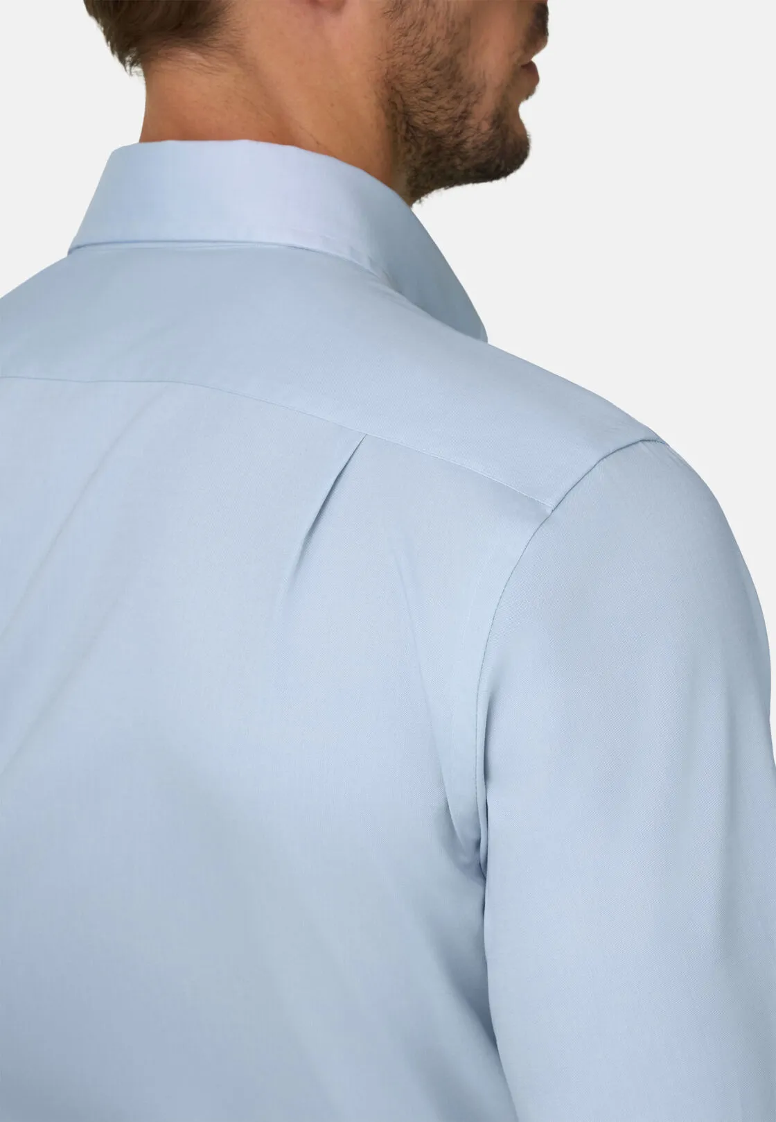 Boggi, Camicia In Pin Point Di Cotone Regular Fit, Uomo, Azzurro, Taglia: 45 - immagine 4