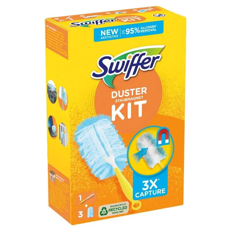 Duster Completo Swiffer con 3 Ricariche per la Pulizia della Casa - immagine 1