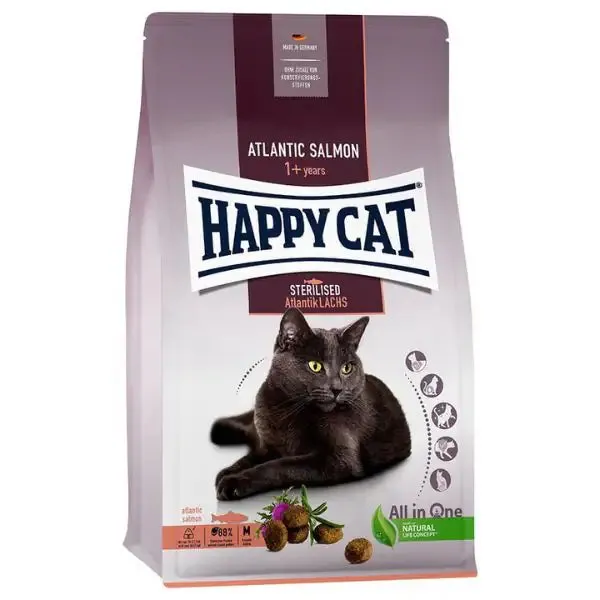Happy Cat Sterilised Adult Salmone atlantico 1,3 kg - Croccantini per gatti - immagine 1
