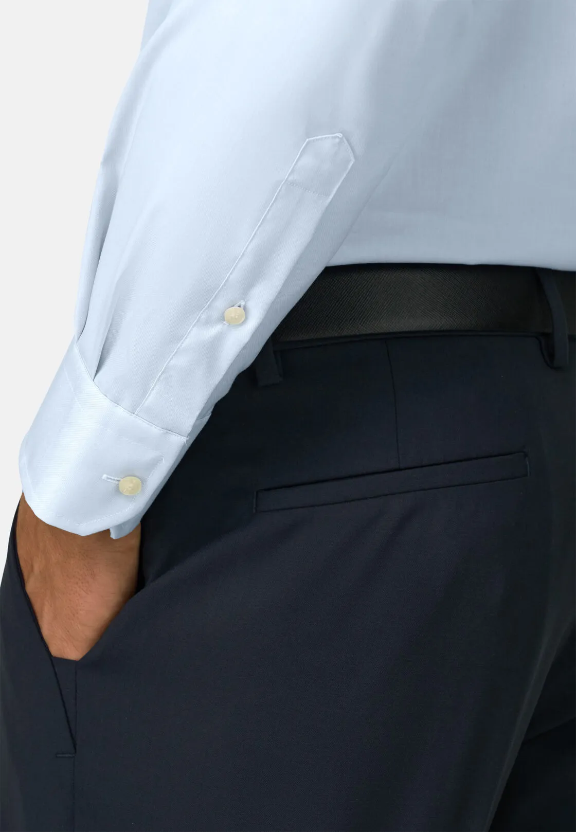 Boggi, Camicia In Pin Point Di Cotone Regular Fit, Uomo, Azzurro, Taglia: 42 - immagine 4