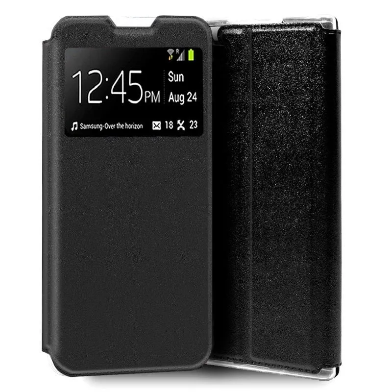 Custodia Flip Cover nera liscia e cool per Xiaomi Redmi A1 - immagine 1