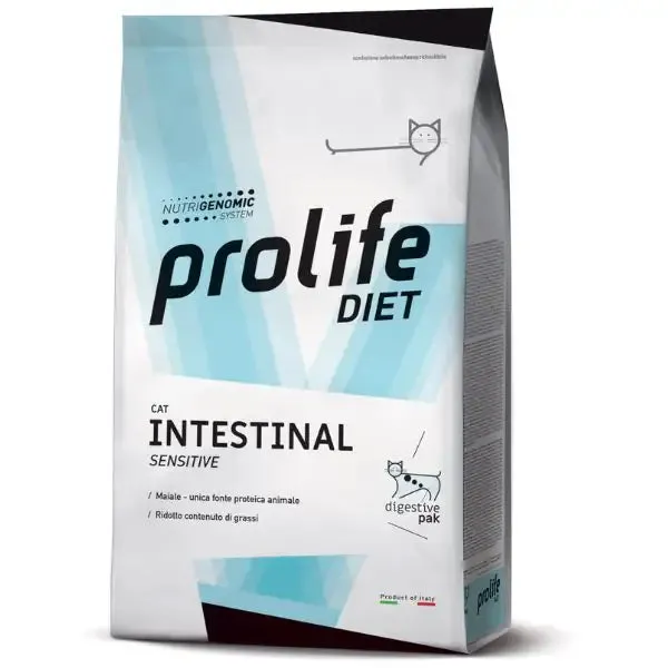Prolife Veterinary Diet Cat Intestinal Sensitive Maiale 1,5 kg - Dieta veterinaria per gatti - immagine 1