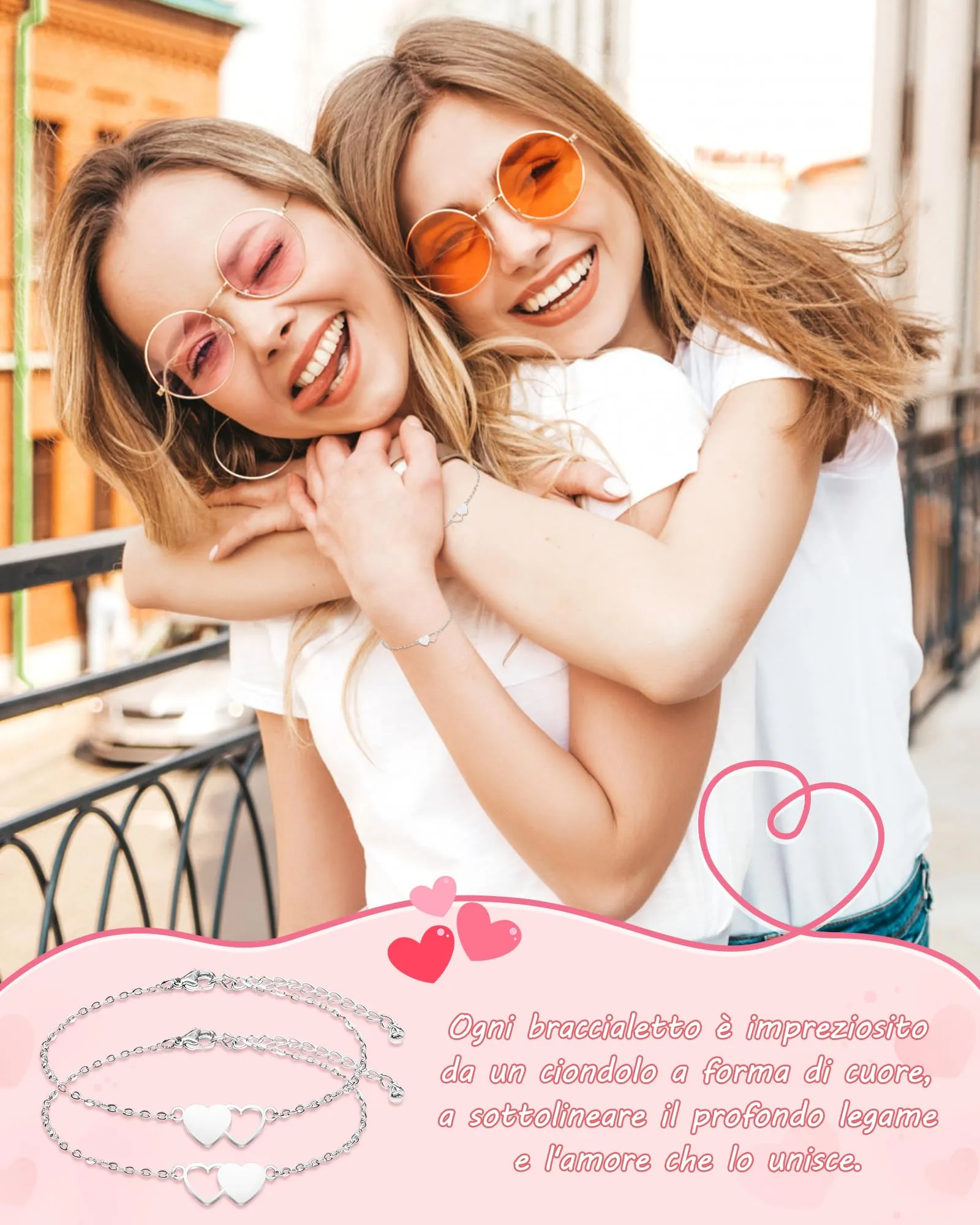 Cheerslife 2Pcs Regalo Amica Speciale Originale Braccialetti Amicizia - immagine 2