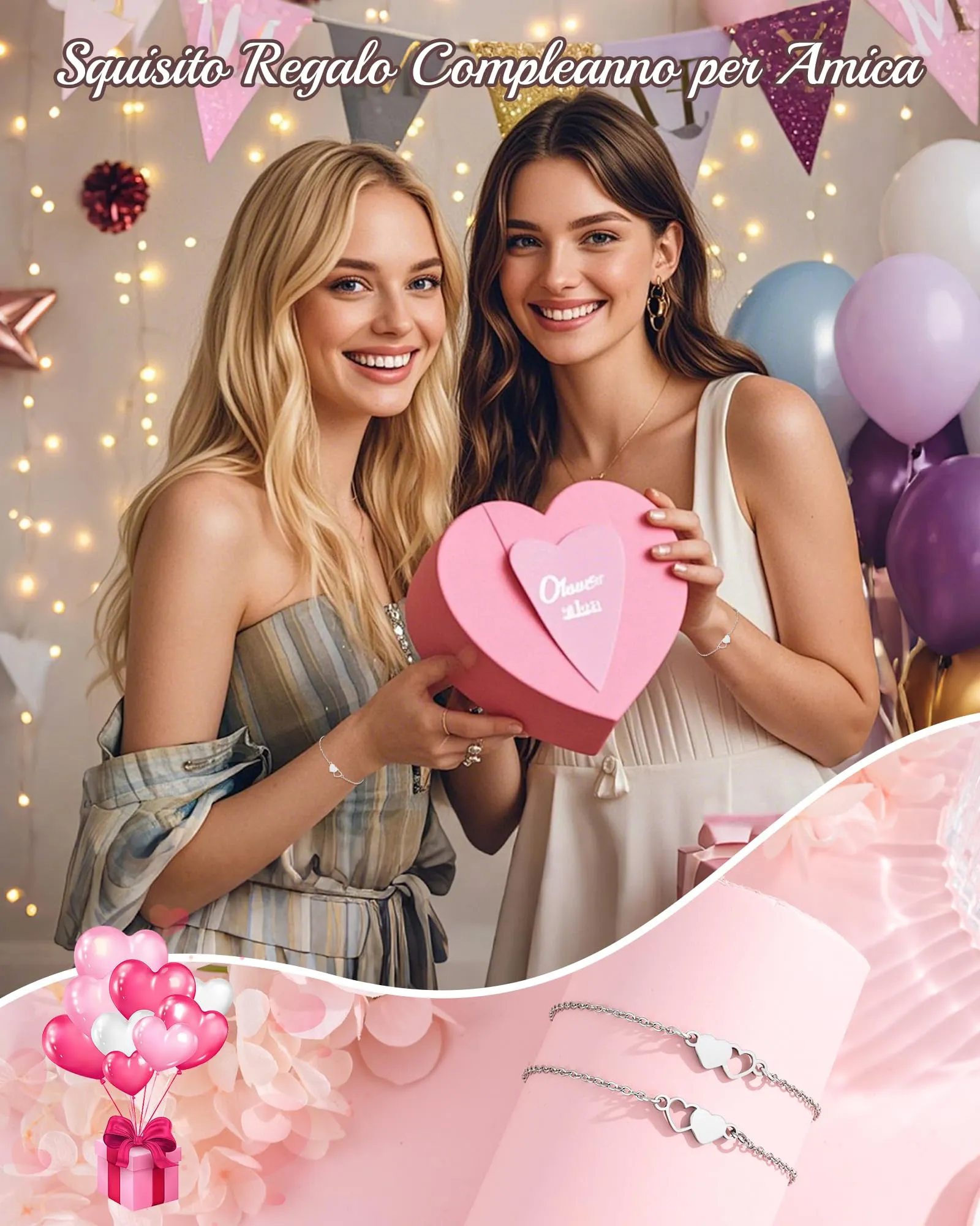 Cheerslife 2Pcs Regalo Amica Speciale Originale Braccialetti Amicizia - immagine 3