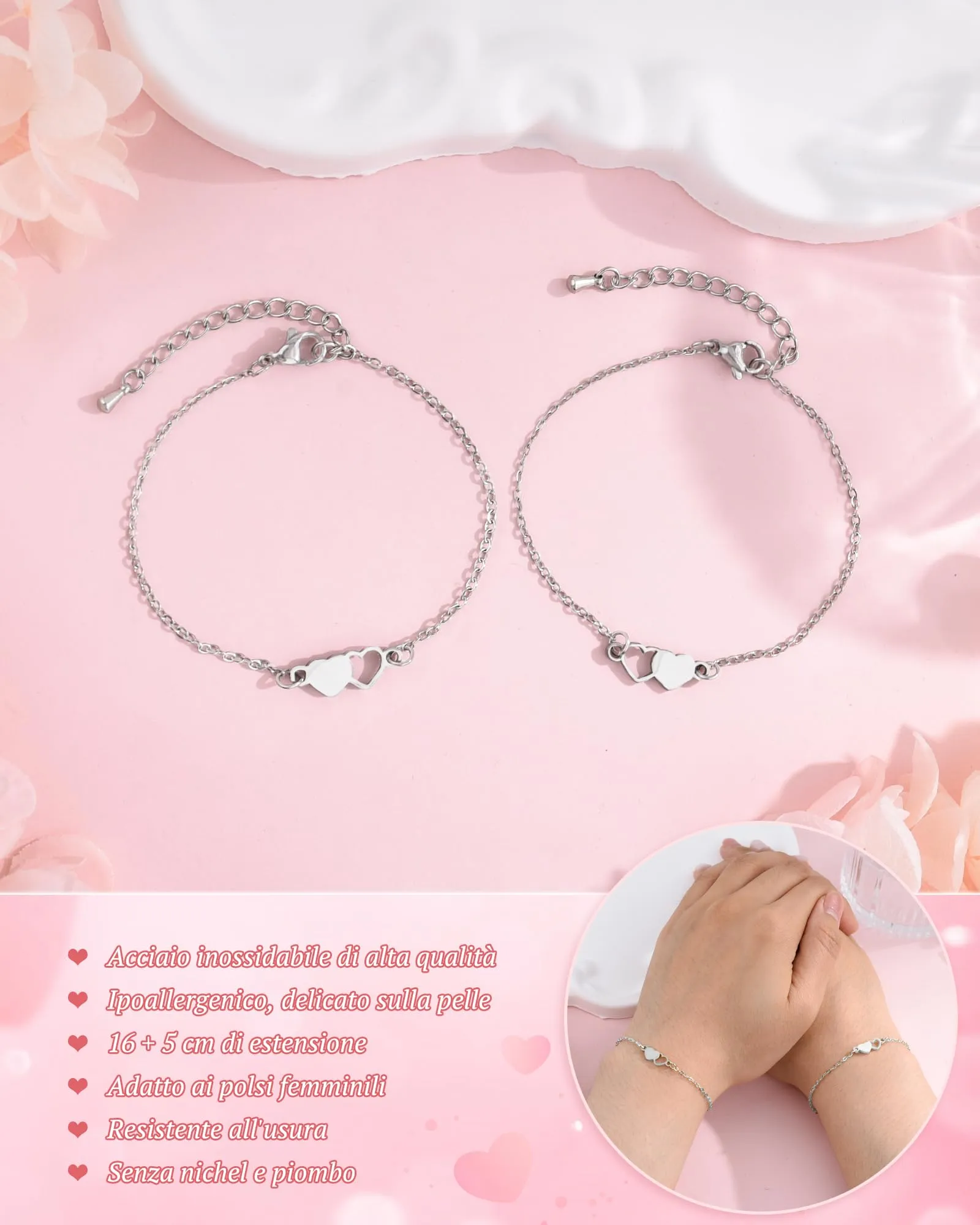 Cheerslife 2Pcs Regalo Amica Speciale Originale Braccialetti Amicizia - immagine 4
