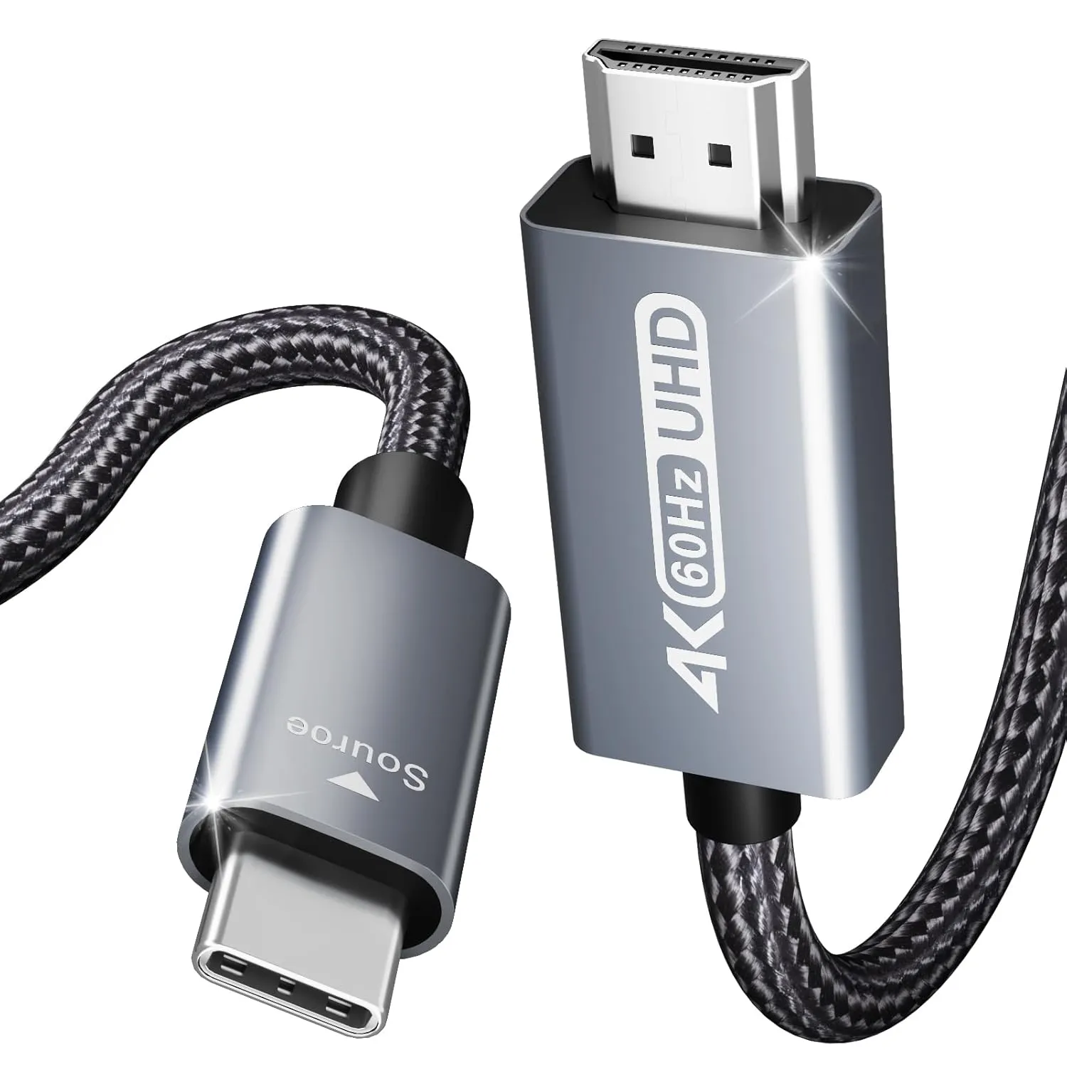 Cavo Audio e Video USB-C - HDMI Benfei, 0,9m, Grigio - immagine 1