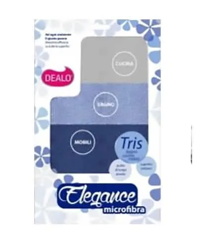 Set di 3 Panni in Microfibra Elegance per la Casa - immagine 1
