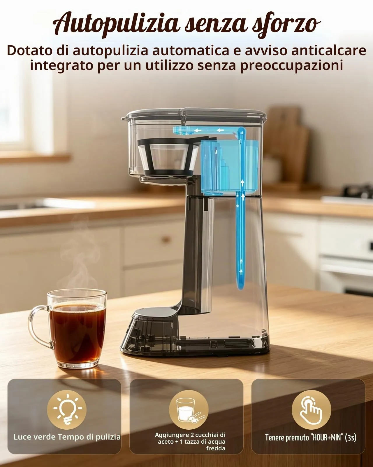Aigostar Macchina Caffè Americano Programmabile 24H con Tazza Termica 420ml - immagine 6