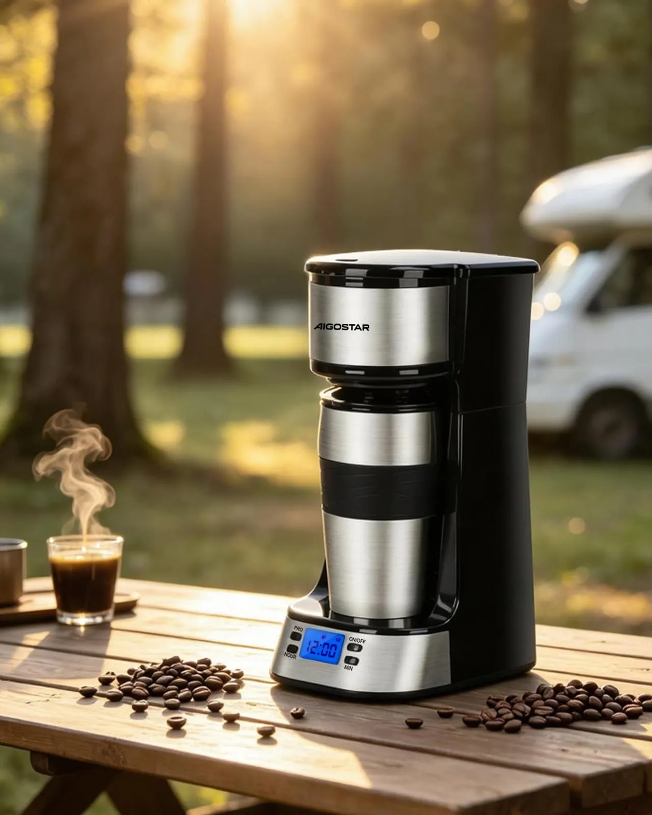 Aigostar Macchina Caffè Americano Programmabile 24H con Tazza Termica 420ml - immagine 11