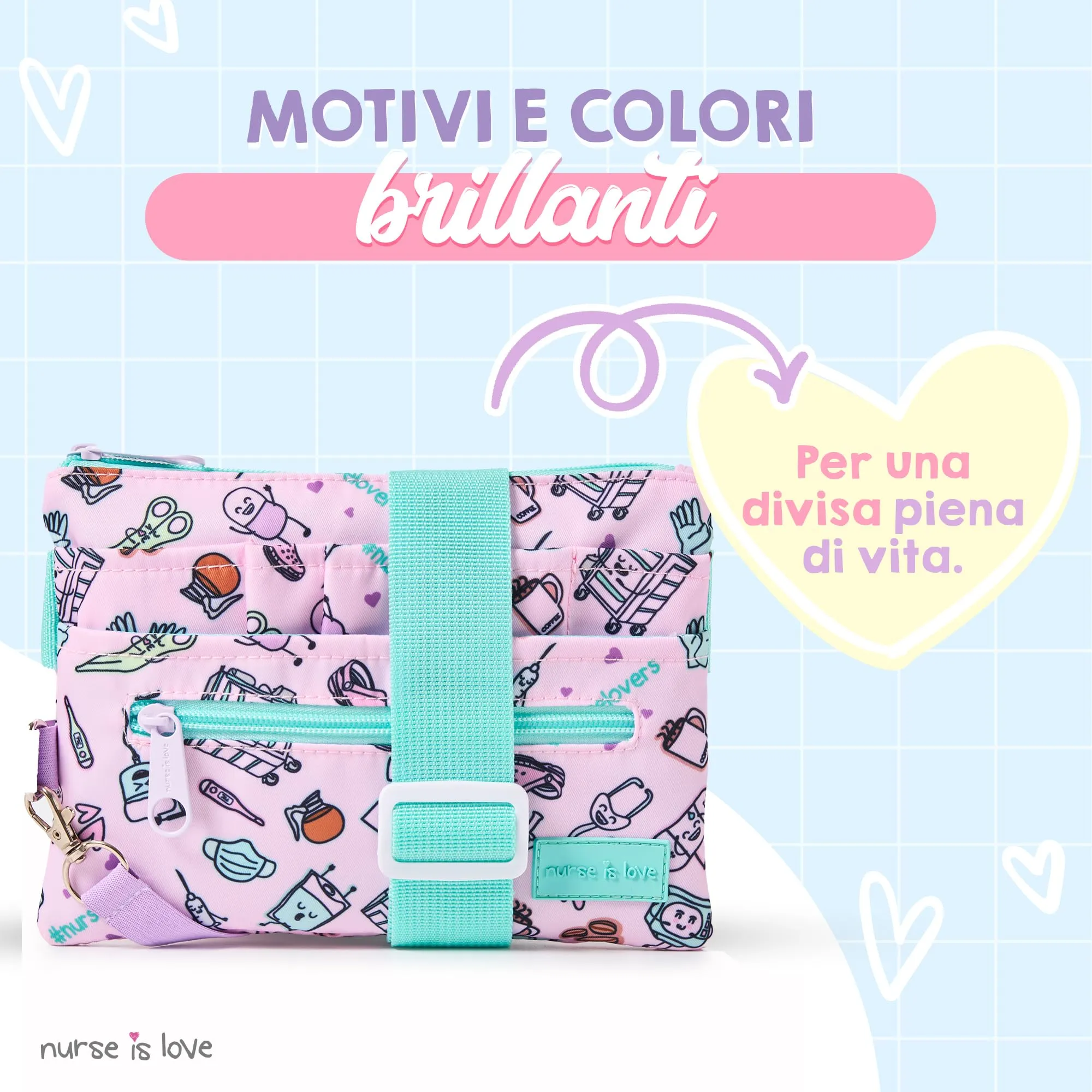 Marsupio Piccolo - Borsello da Cintura per Infermiere & OSS | Organizer con Multi Scomparti Ideale per Forbici, Pinze & Kit Primo Soccorso | Accessori & Regali per Infermiera - immagine 3