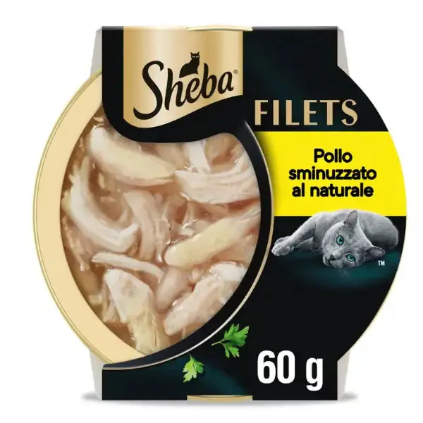Sheba Filets in salsa 60 gr Pollo - confezione da 16 pezzi - Cibo umido per gatti - immagine 1