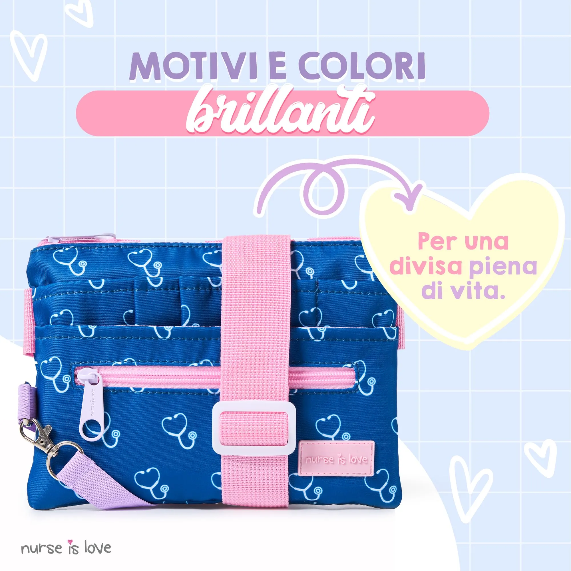 Marsupio Piccolo - Borsello da Cintura per Infermiere & OSS | Organizer con Multi Scomparti Ideale per Forbici, Pinze & Kit Primo Soccorso | Accessori & Regali per Infermiera - immagine 3