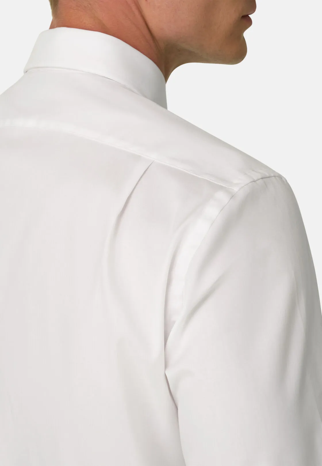 Boggi, Camicia In Pin Point Di Cotone Long Fit, Uomo, Bianco, Taglia: 45 - immagine 4