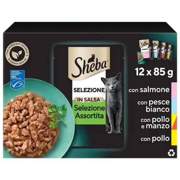 Sheba Selezione in salsa Multipack 12x85 gr Selezione Assortita - immagine 1