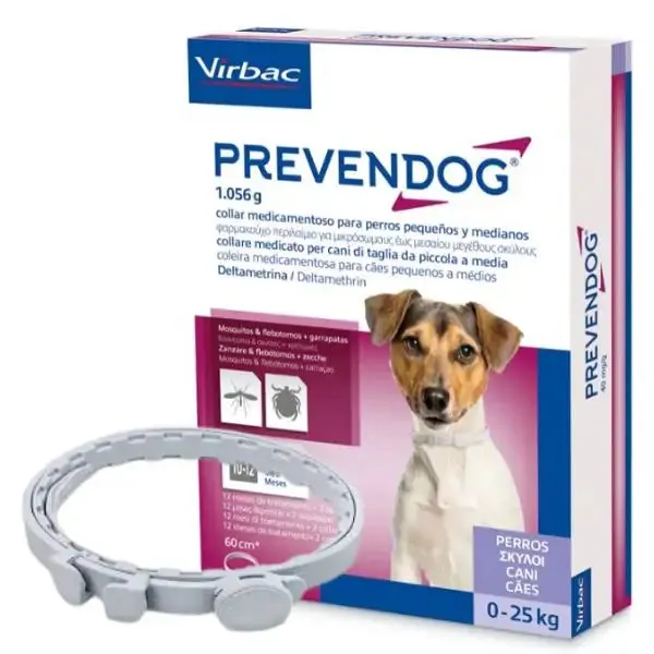 Virbac Collare Antiparassitario Prevendog 1 collare da 60 cm peso inferiore a 25 kg - Antiparassitario per cani - immagine 1