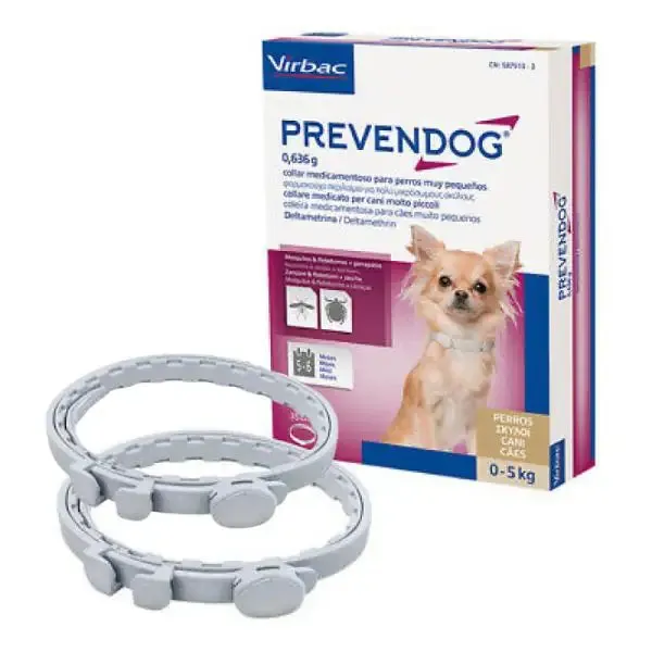 Virbac Collare Antiparassitario Prevendog 2 collari da 35 cm peso inferiore a 5 kg - Antiparassitario per cani - immagine 1
