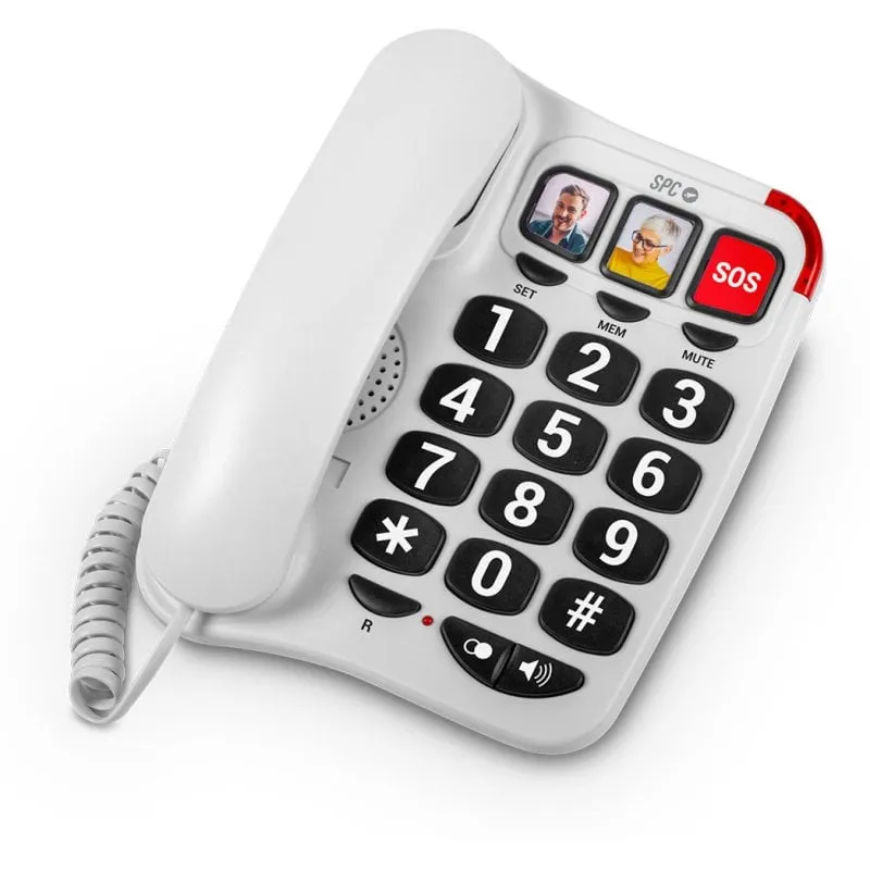 Telefono da tavolo SPC Comfort Numbers 2 per anziani Bianco - immagine 1