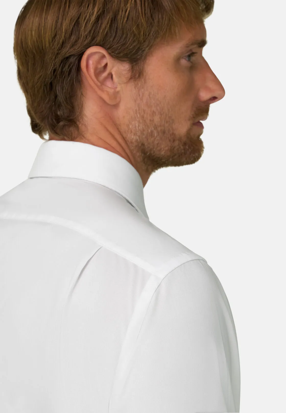 Boggi, Camicia In Pin Point Di Cotone Regular Fit, Uomo, Bianco, Taglia: 38 - immagine 4