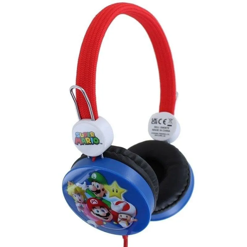 Cuffie Blade Super Mario cablate Jack 3,5 mm per bambini, volume limitato, comfort - immagine 1