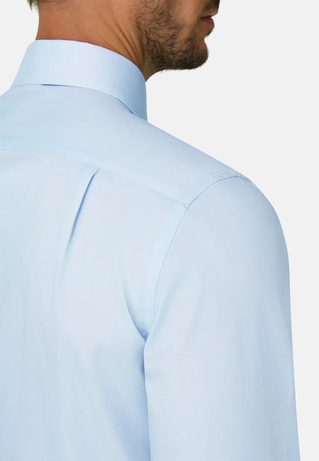 Boggi, Camicia In Pin Point Di Cotone Regular Fit, Uomo, Azzurro, Taglia: 42 - immagine 4
