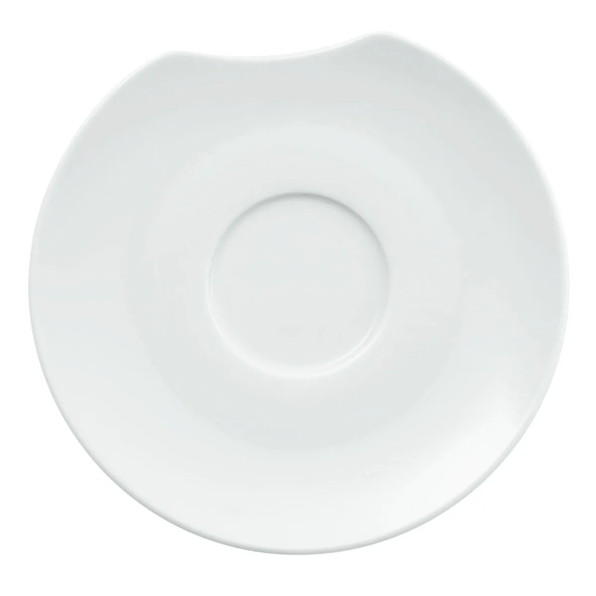 6x VEGA Piattino tazza caffè Contrast; 12 cm (Ø); bianco; rotonda; 6 pz. / Pacco - immagine 1