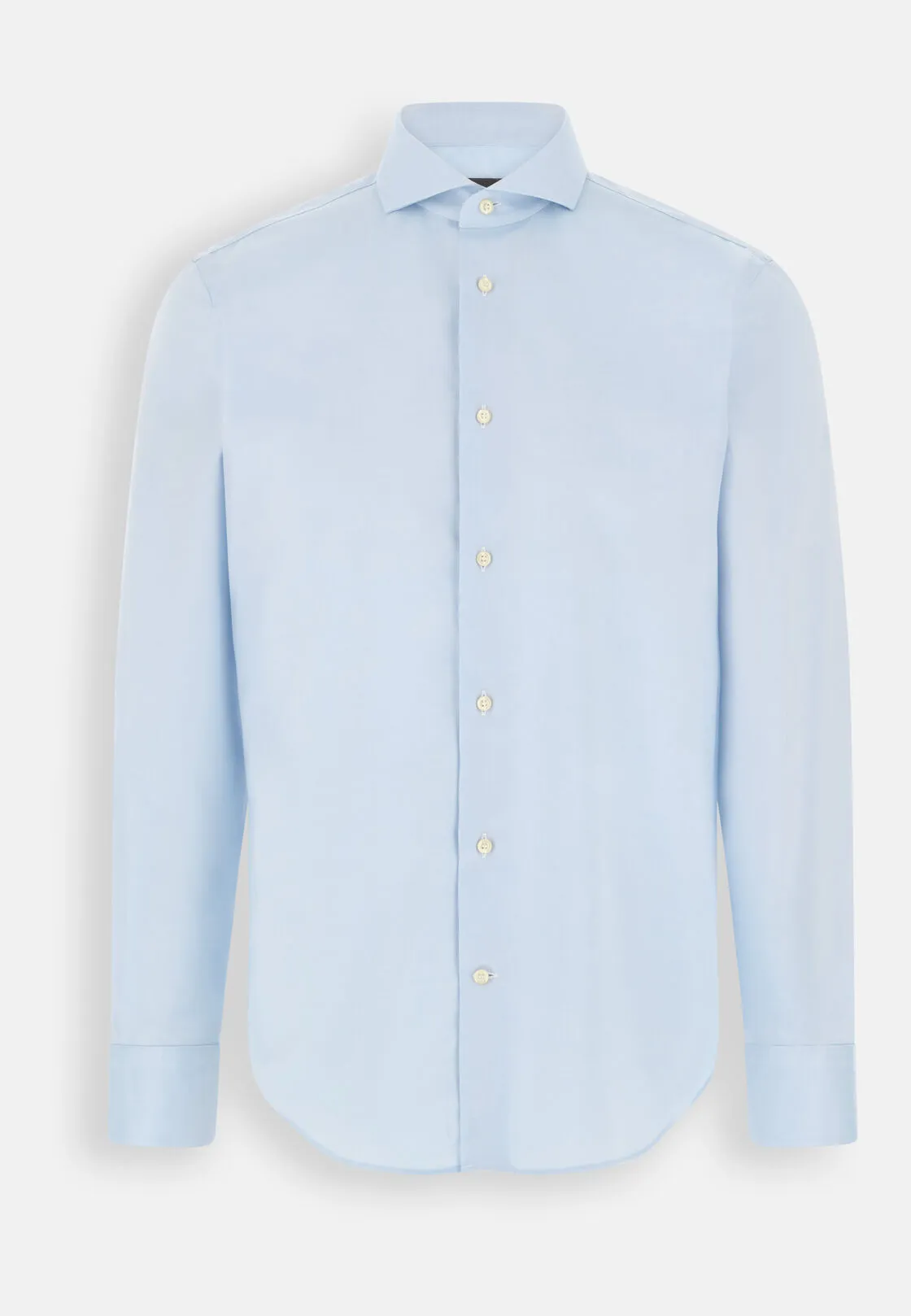 Boggi, Camicia In Pin Point Di Cotone Slim Fit, Uomo, Azzurro, Taglia: 38 - immagine 6