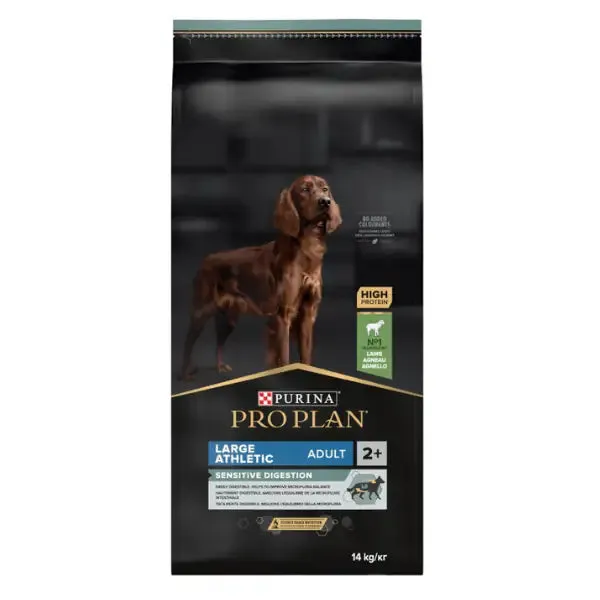 Purina Pro Plan Large Adult Athletic Sensitive Digestion Agnello e Riso 14 kg - Croccantini per cani - immagine 1
