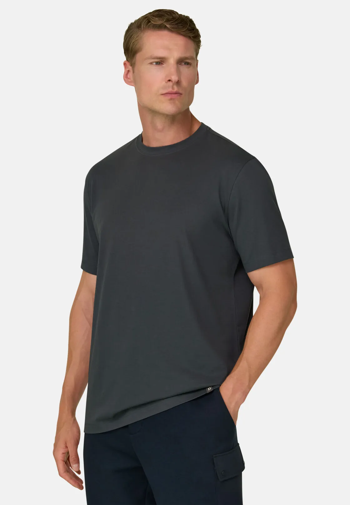Boggi, T-shirt In Jersey Di Cotone Supima Elasticizzato, Uomo, , Taglia: XL - immagine 1
