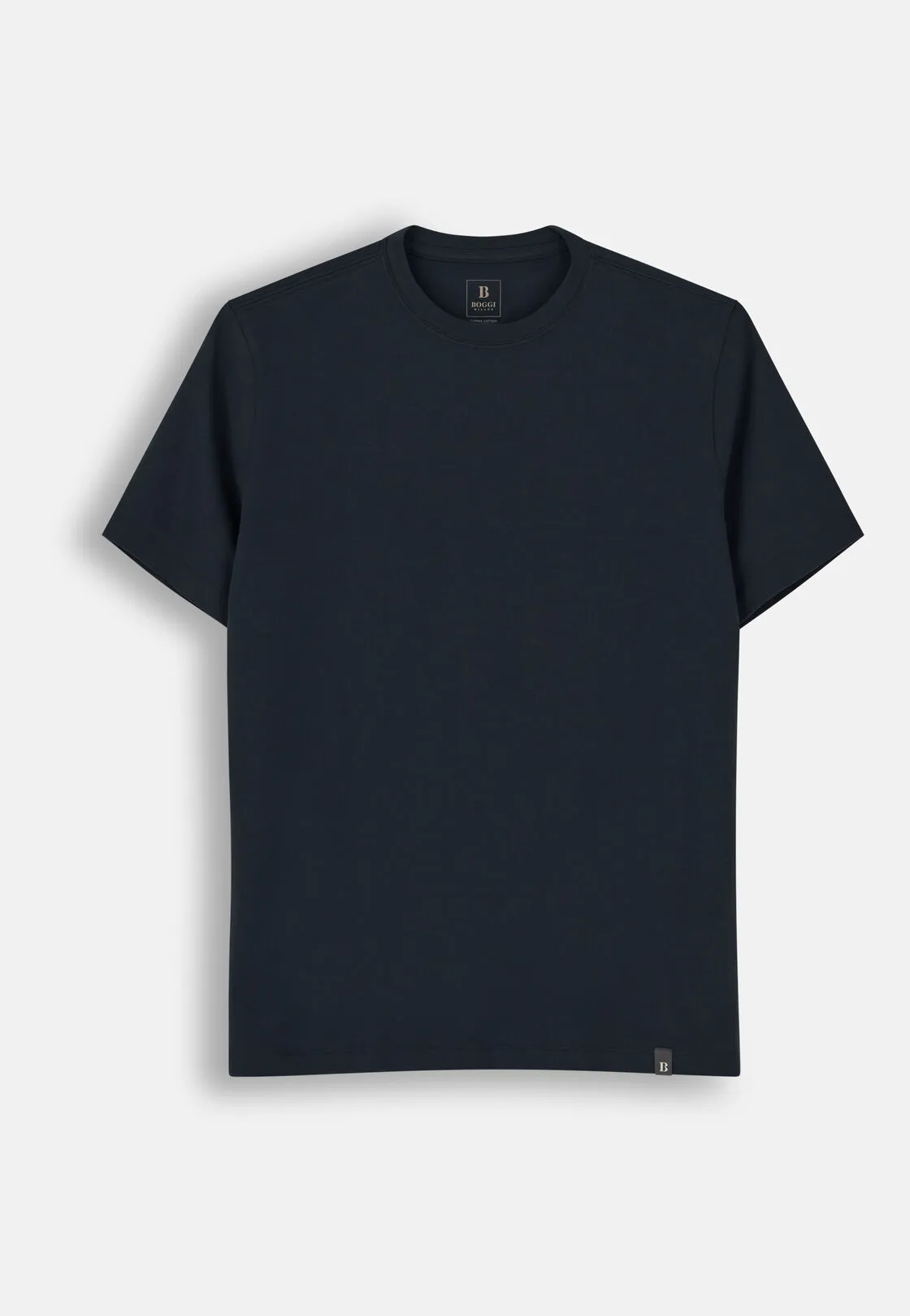Boggi, T-shirt In Jersey Di Cotone Supima Elasticizzato, Uomo, Nero, Taglia: M - immagine 5