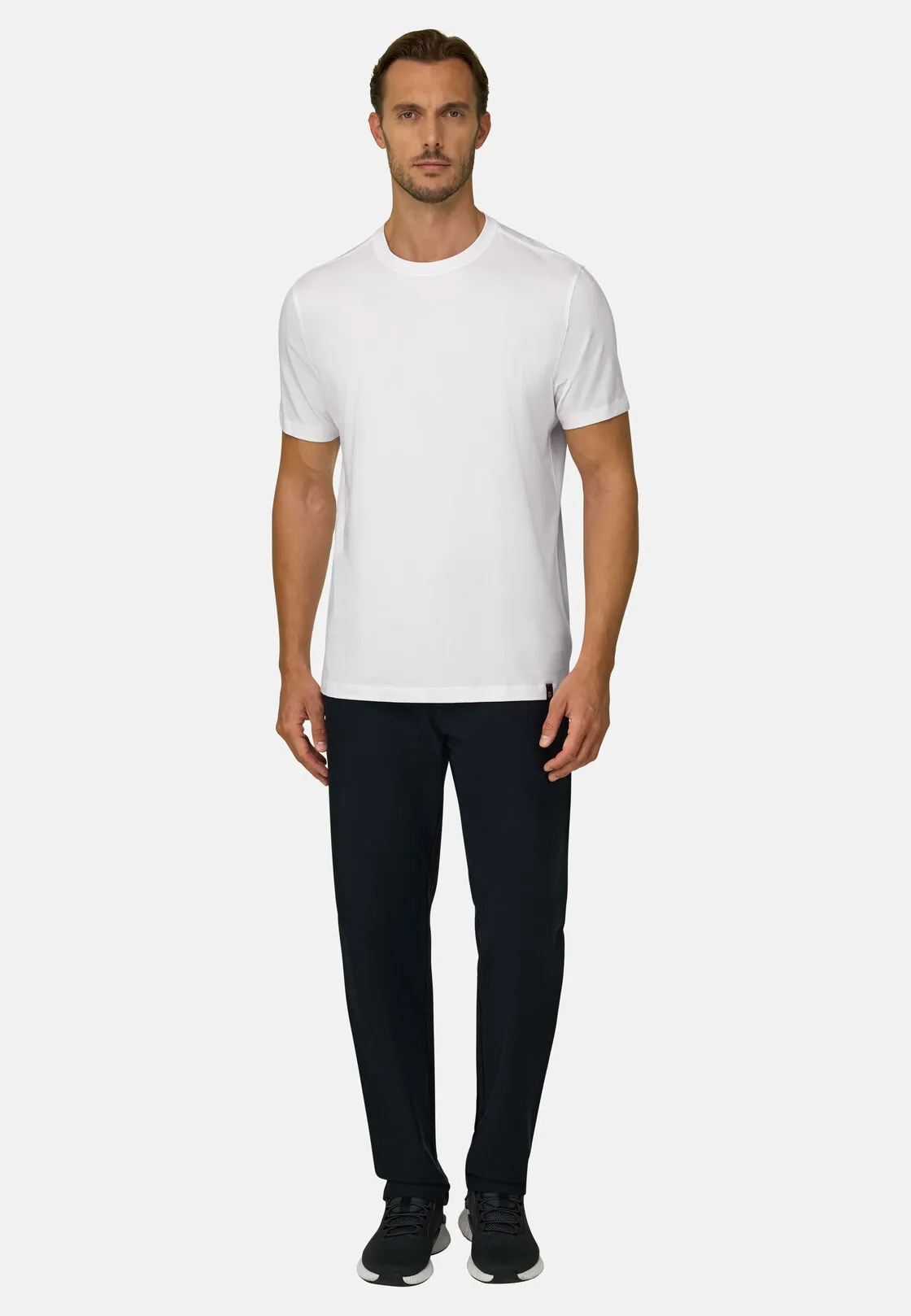 Boggi, T-shirt In Jersey Di Cotone Supima Elasticizzato, Uomo, Bianco, Taglia: M - immagine 2