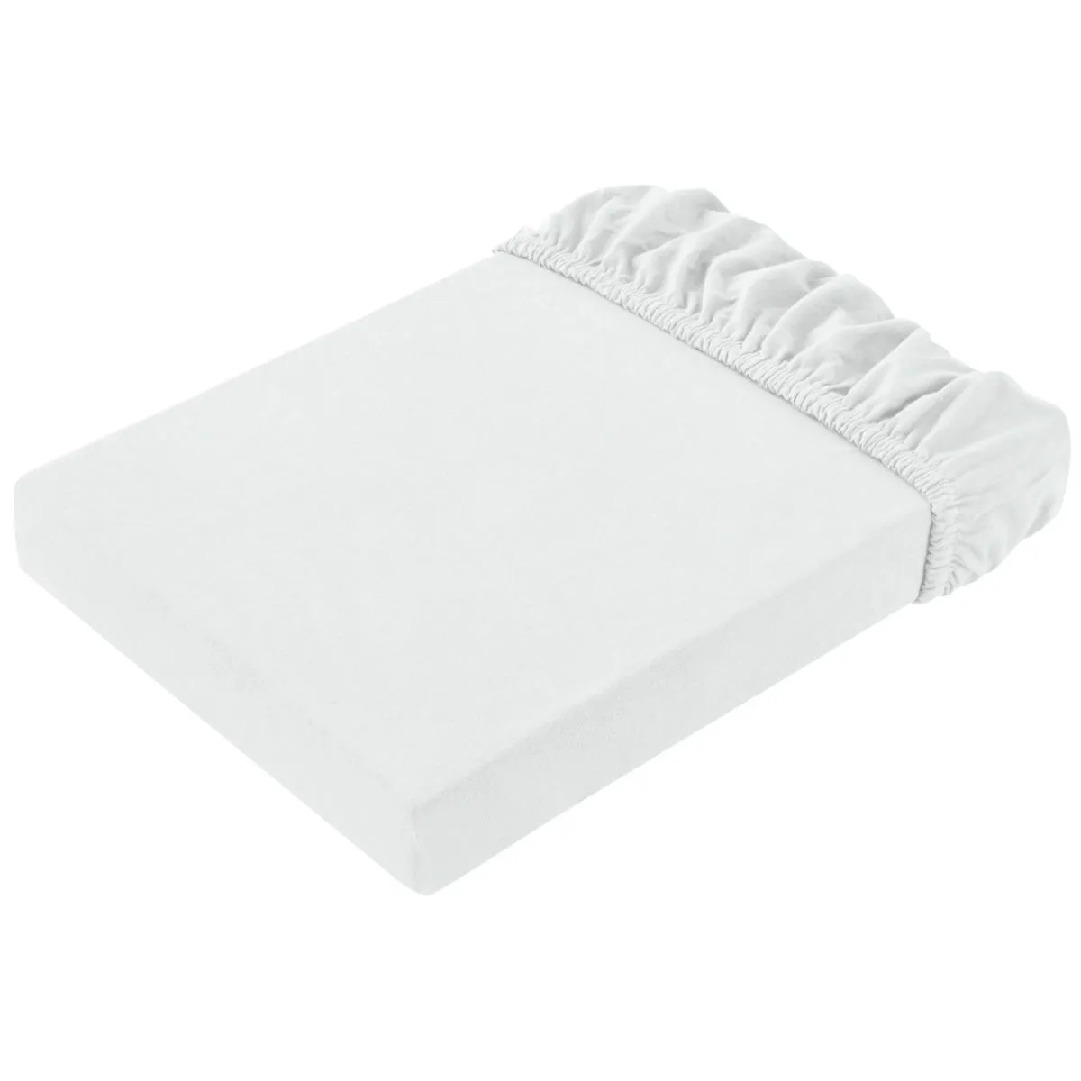 ERWIN M. Lenzuolo di sotto Jersey; 180-200x190-200 cm (LxL); bianco - immagine 1