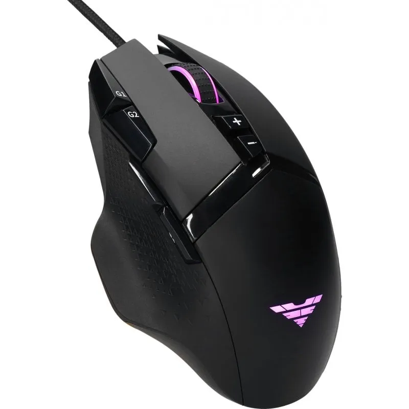 Mouse ottico da gioco Preyon Falcon RGB 12400 DPI nero - immagine 1