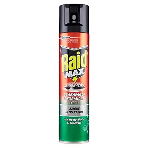 Insetticida Raid Efficace contro Scarafaggi e Formiche - 400ml Eucalipto - immagine 1