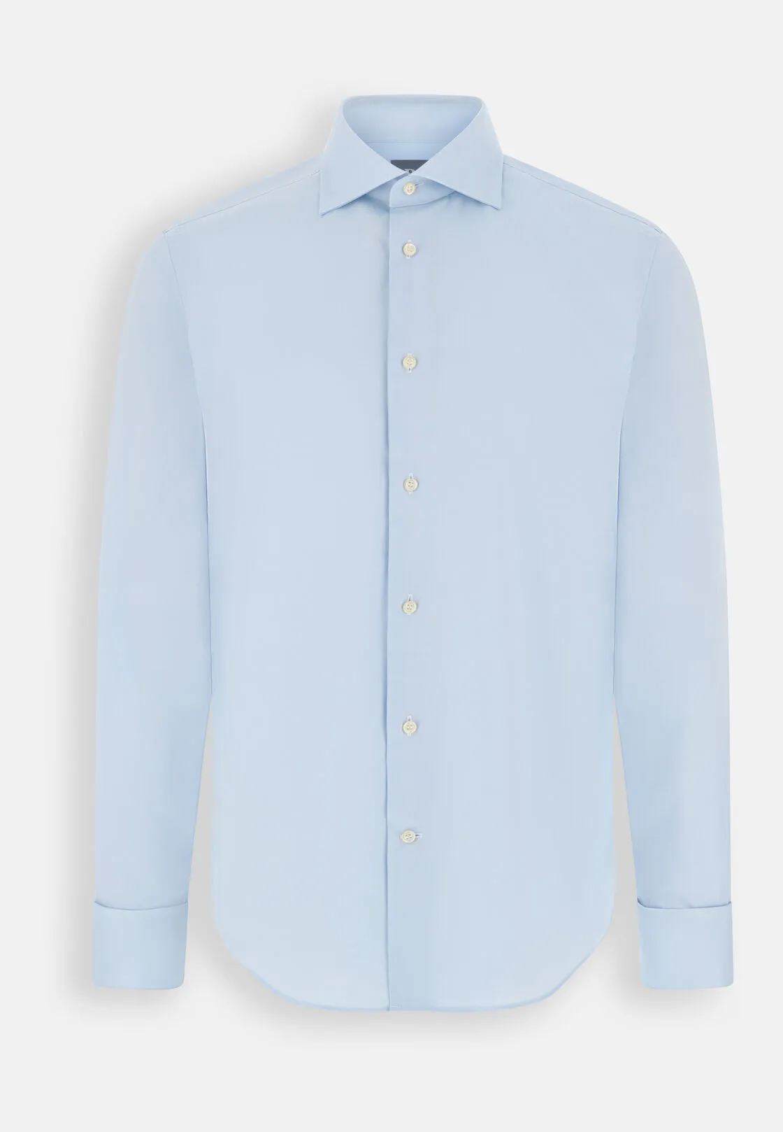 Boggi, Camicia In Pin Point Di Cotone Slim Fit, Uomo, Azzurro, Taglia: 43 - immagine 6