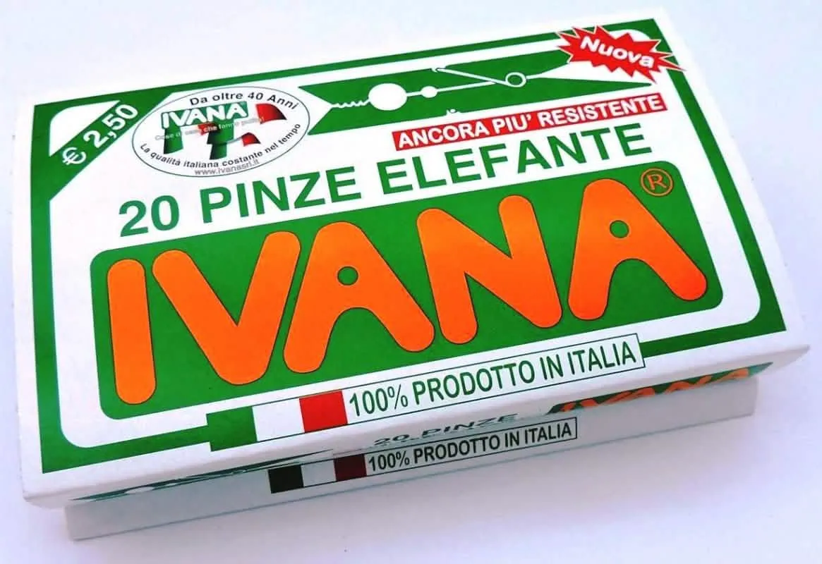 Pinze in Plastica Bianche IVANA - Confezione da 20 Pezzi per la Casa - immagine 1