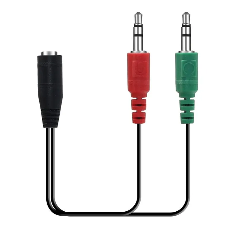 Cavo PCCom Essential con jack da 3,5 mm femmina a 2 jack da 3,5 m maschio - immagine 1