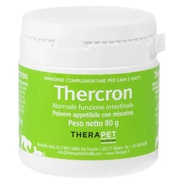 TheraPet by BioForLife Thercron Supporto intestinale Polvere per cani e gatti 80 gr - Integratori per cani - immagine 1