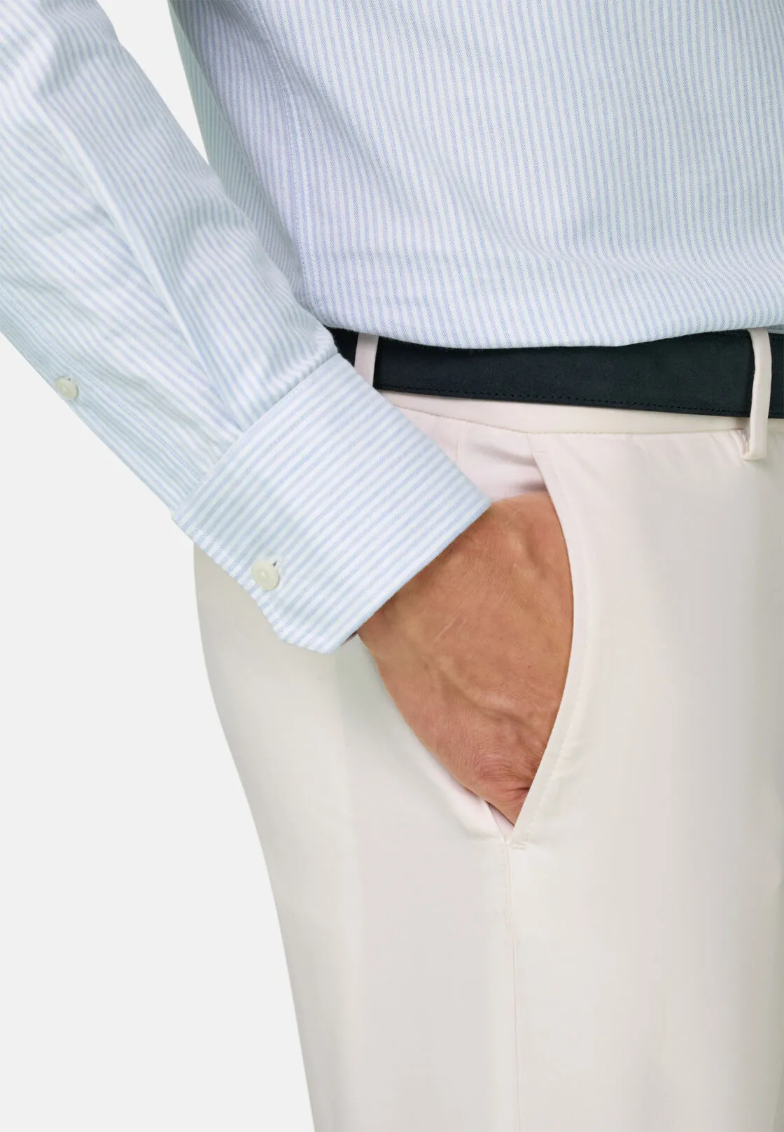 Boggi, Camicia A Righe In Oxford Di Cotone Regular Fit Regular., Uomo, Azzurro, Taglia: XXL - immagine 4