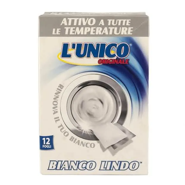 Panno Lavatrice Unico 12 Fogli Bianco - Pulizia Efficace per la Casa - immagine 1